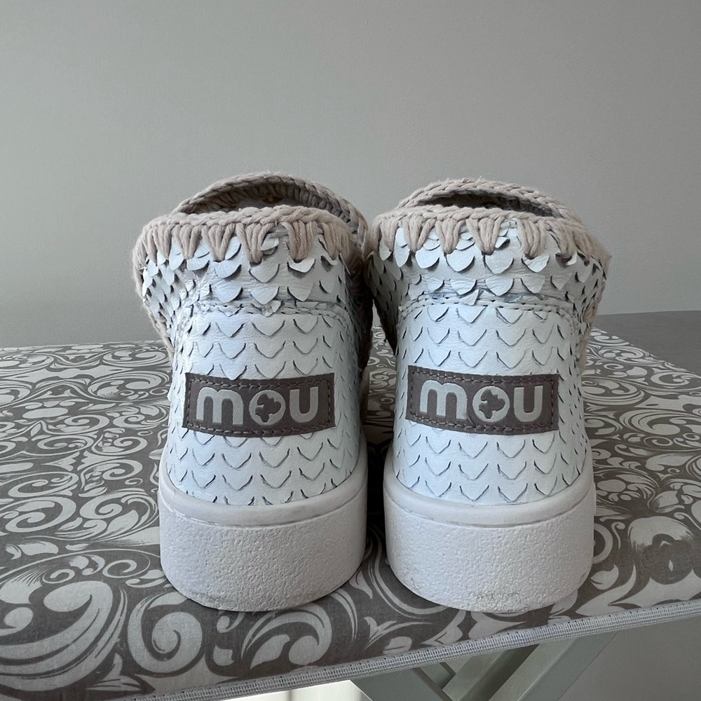 Mou Special Leather White Summer Eskimo Sneakers - Picture 2 of 7